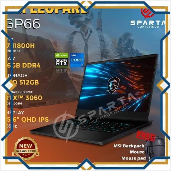 [CVS] LAPTOP GAMING MSI LEOPARD GP66 I7 11800H 16GB SSD 512GB RTX3060 6GB