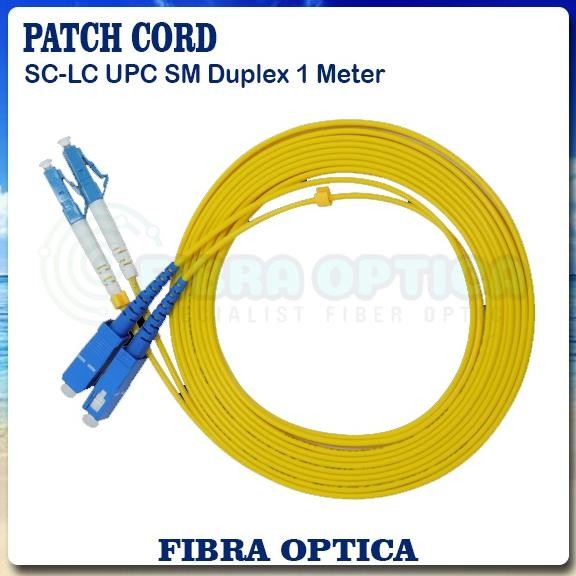 Patch Cord Sc-Lc Sm 1M | Fiber Optic Sc/Upc-Lc/Upc Single Mode Duplex 1 Meter