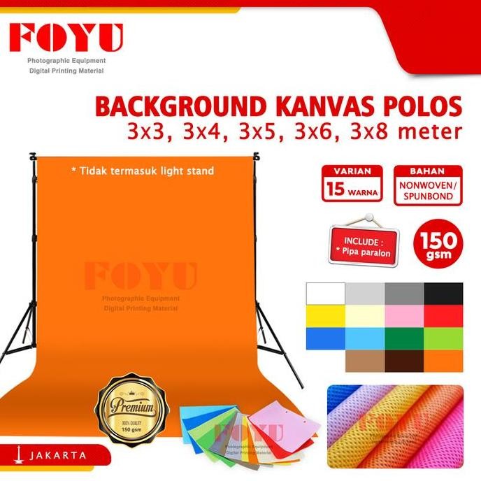 HARGA DISC - Background Backdrop Foto Photo Self Studio Photobooth Live Kanvas Nonwoven Spunbond Pol