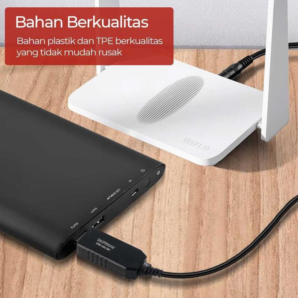 Kabel Converter Modem Orbit / Router Ke Power Bank Dc Ke Usb Dc 5V To Dc 12V