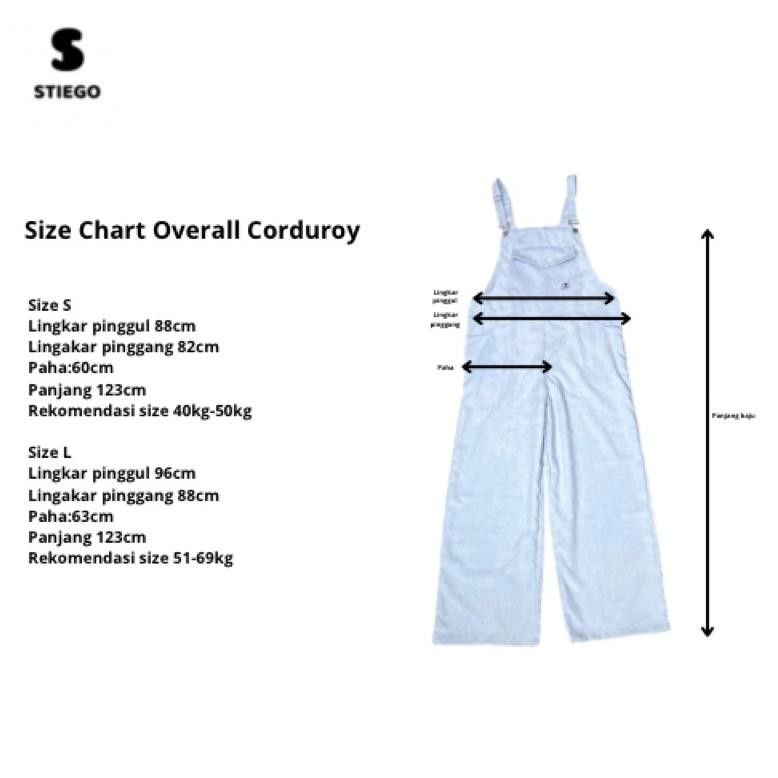 Stiego-Overall corduroy /baju kodok corduroy wanita Teratas