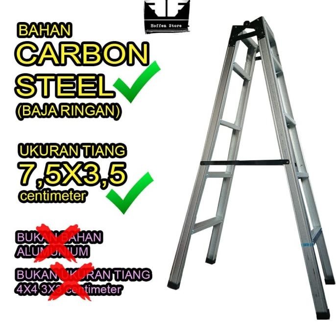 Tangga Lipat Ukuran 1 M / 1,5 M / 1,75 M / 2 M / 2,5 M Bahan Baja