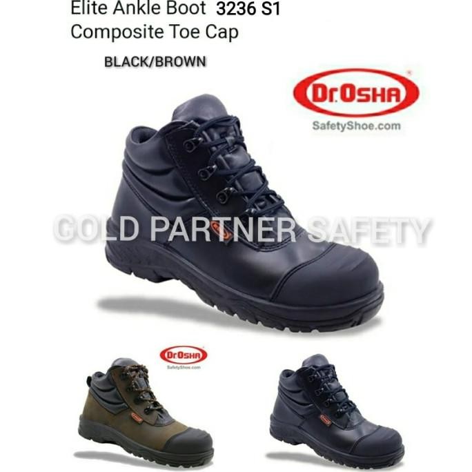 Sepatu Safety Shoes Dr Osha 3236 Elite Ankle Boots S1 Composite (New) New Stok