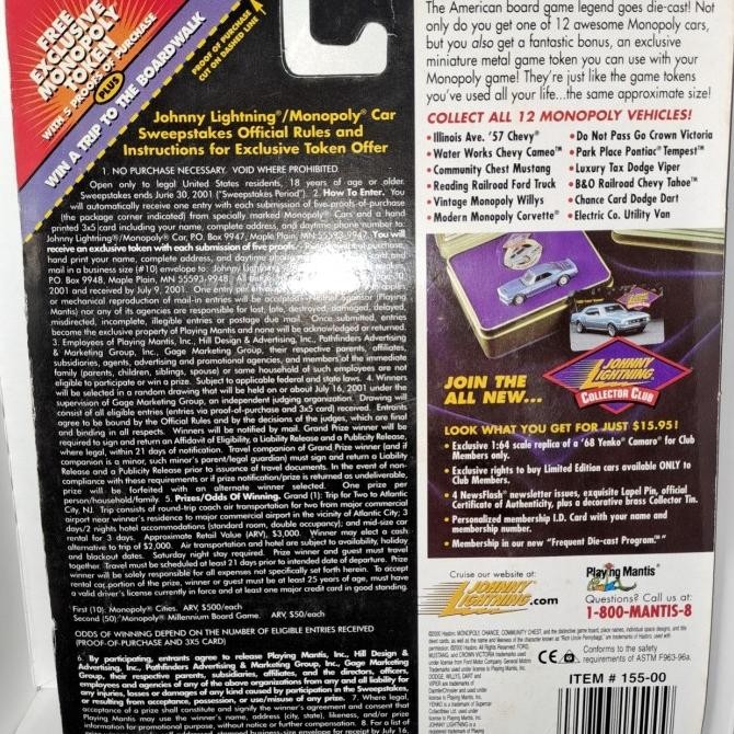 Terlaris Diecast Johnny Lightning Corvette 1970 Monopoli Ready Stok