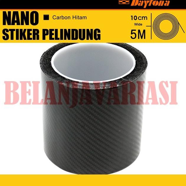 Nano Tape Stiker Pelindung Carbon Hitam 10CM x 5M TERBAIK