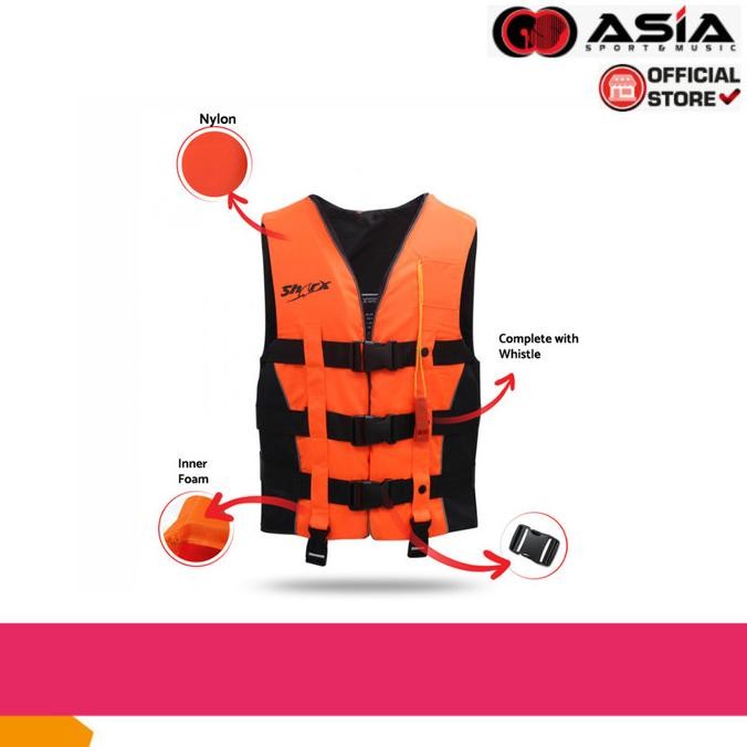 Vest Rompi Renang Sharx | Rompi Renang | Pelampung Jaket Vest + Peluit Lv-065