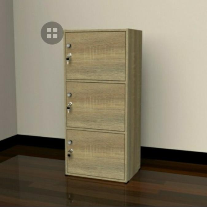 

TERMURAH - Rak lemari buku kantor dengan tutup pintu kunci full / lemari laptop