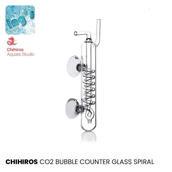 Chihiros Co2 Bubble Counter Glass Spiral For Co2 Regulator (Bubble Counter Kaca Spiral) Original Dan