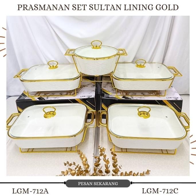 Prasmanan Set Keramik Lis Emas Fiorenza