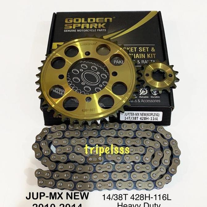 Gear Gir set Jupiter mx 135 / Jupiter mx new Kopling (2010-2014) 14/38T 428H-116L Heavy Duty
