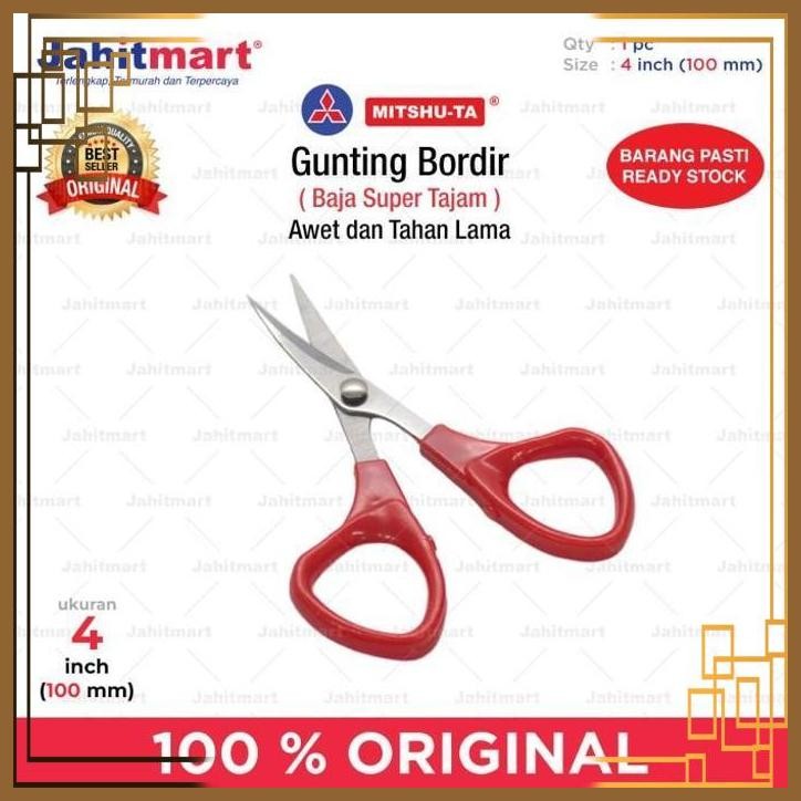 

[JTM] GUNTING BORDIR - GUNTING APLIKASI - EMBROIDERY SCISSORS LENGKUNG 3,5