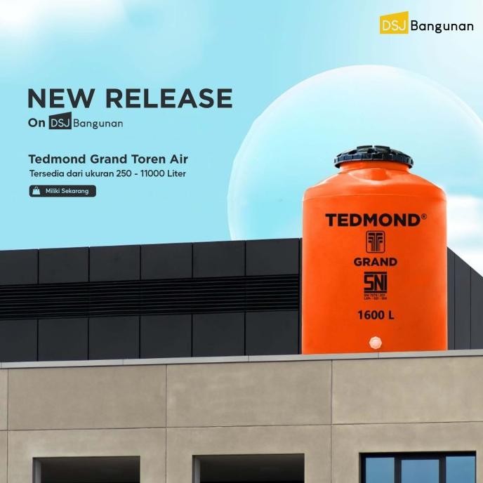 Spesial Tedmond Grand Tangki / Tandon / Toren Air Polythelene