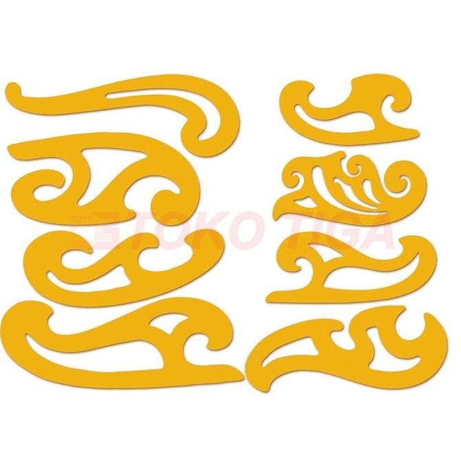 

Penggaris Pola Busana / French Curves Ruler - Model 8108/1308 (8 Pcs)