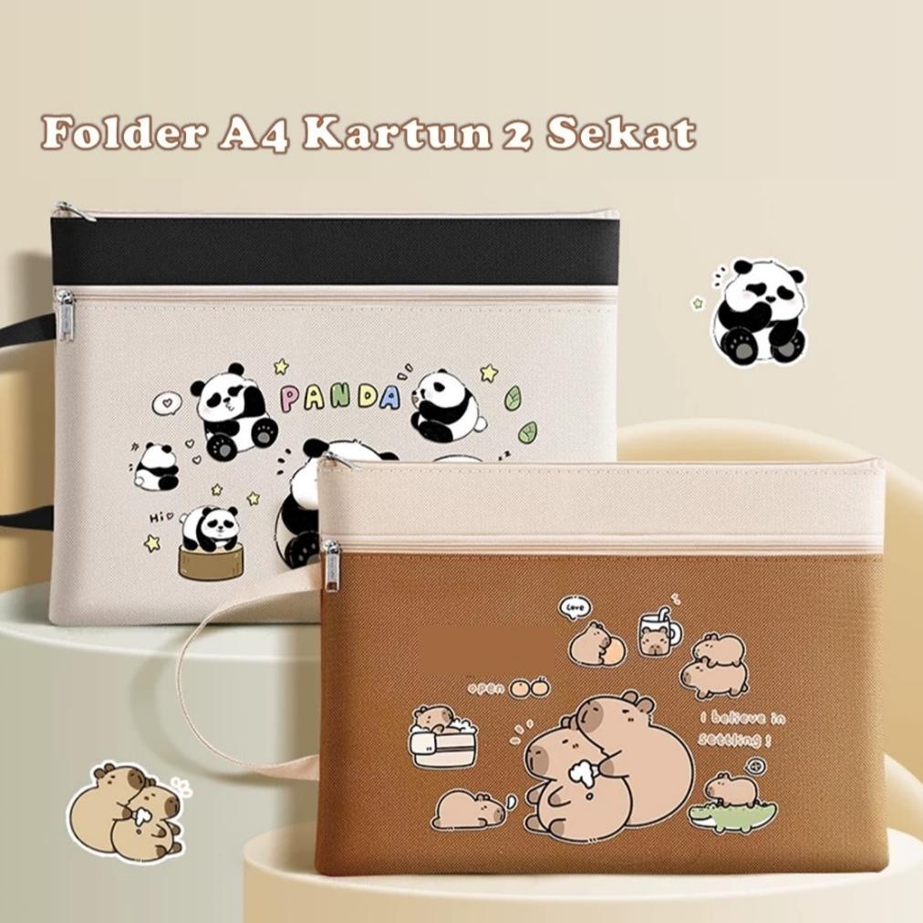 

TERLARIS!! TEMPAT FILE A4 MOTIF KARTUN 2 SEKAT / FOLDER FILE A4 / TEMPAT ALAT TULIS Termurah