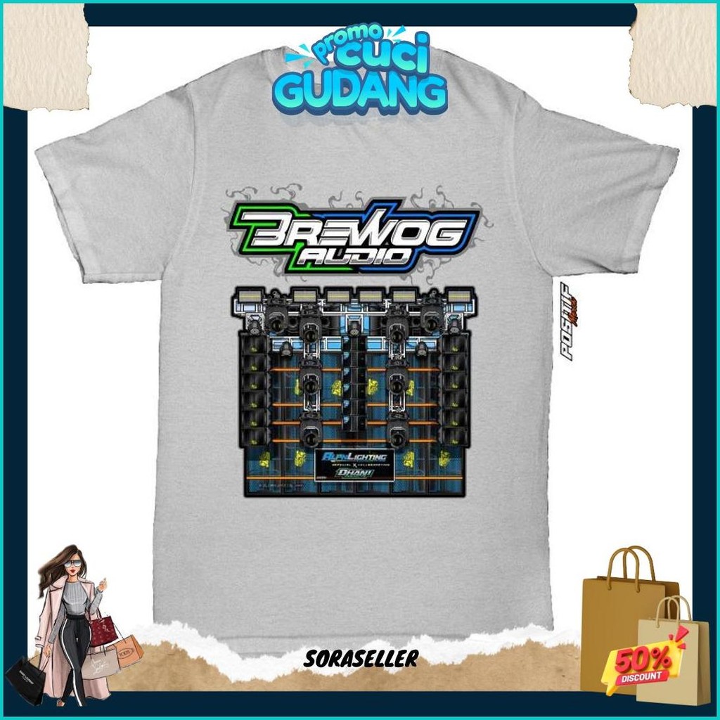 Baju Kaos Anak Laki Perempuan Sound Horeg Brewog Audio Positif Merch Original Produk