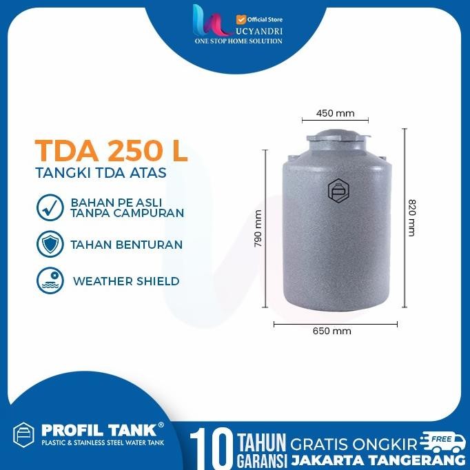 Diskon Toren Air Profil Tda 250 L Plastik Tang Tandon Toren Tanki Profiltank