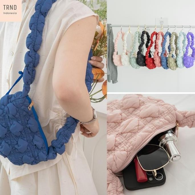 Murah Carlyn Sling Bag Mini - Tas Selempang Wanita Ala Carlyn Bag Kecil Korea Import Puffy Bag Thail