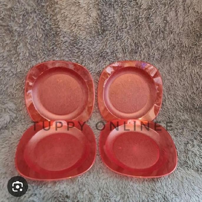 Grosir Tupperware Piring Kristal Warna Biru Isi 4Pc Makan Set