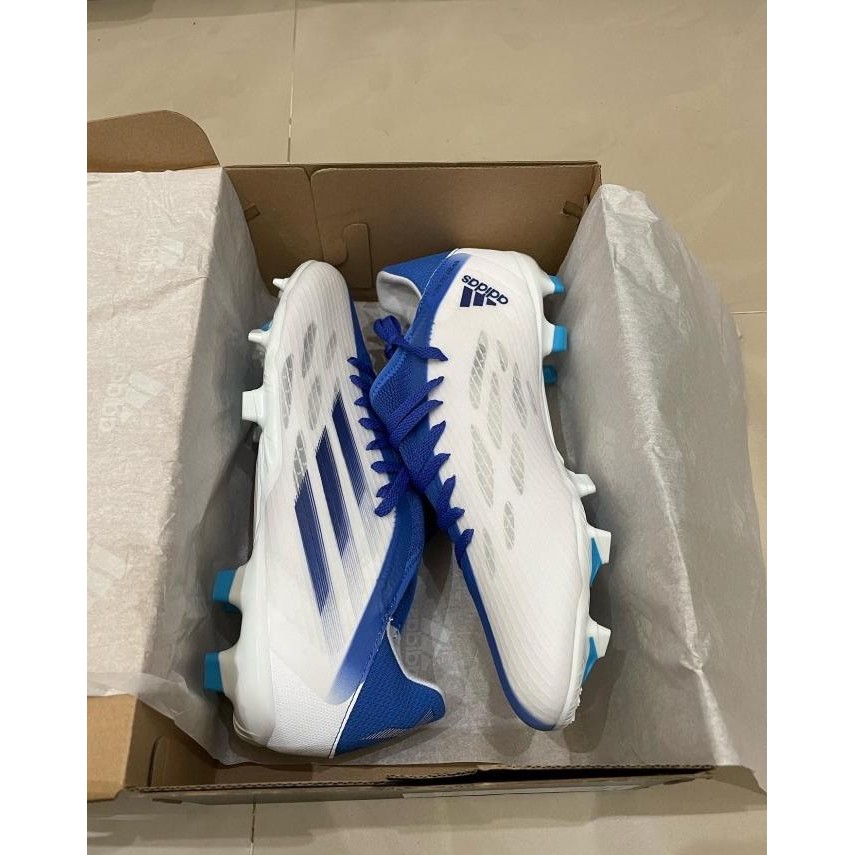 Sepatu Sepakbola Adidas X Speedflow .3 FG White Blue BNIB