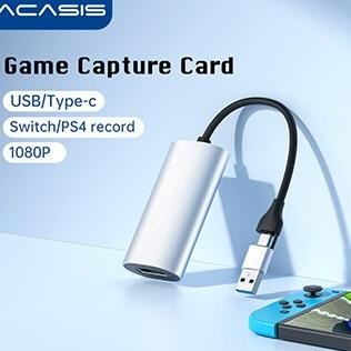 Acasis Mini Hdmi Video Game Capture Card 2 In 1 Usb A+Type C Fhd 1080P Co