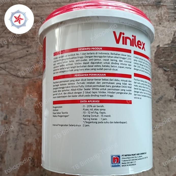 VINILEX 1 KG WHITE 300 CAT TEMBOK WARNA PUTIH NIPPON PAINT murah