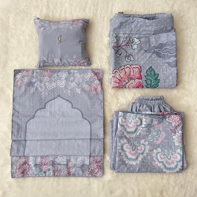 Grosir Mukena Giggles Mini Parasut Premium - Abu