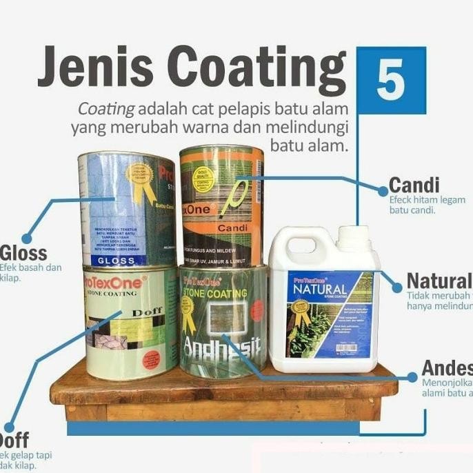 Coating Batu Alam Paras Jogja PROTEX ONE / pernish batu alam murah