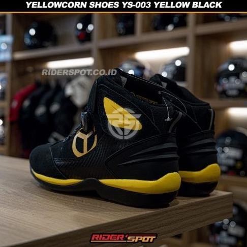 Promo Riding Shoes Yellowcorn Ys-003 Yellow Black Sepatu Yellow Corn