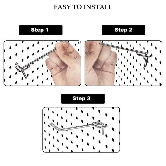 DHWE Hook Ram Pengait Besi Pada Rak Gantungan Besi Untuk Display Barang murah
