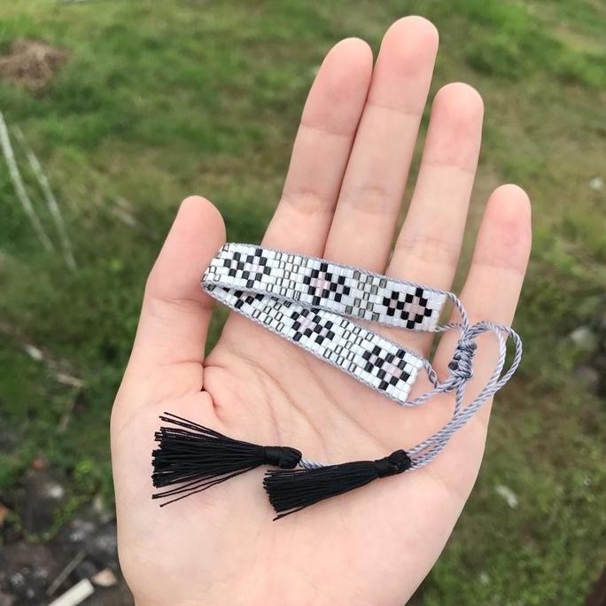 Gelang etnik5 Row Bead Loom Bracelet - Gelang Tali Handmade Persahabatan murah