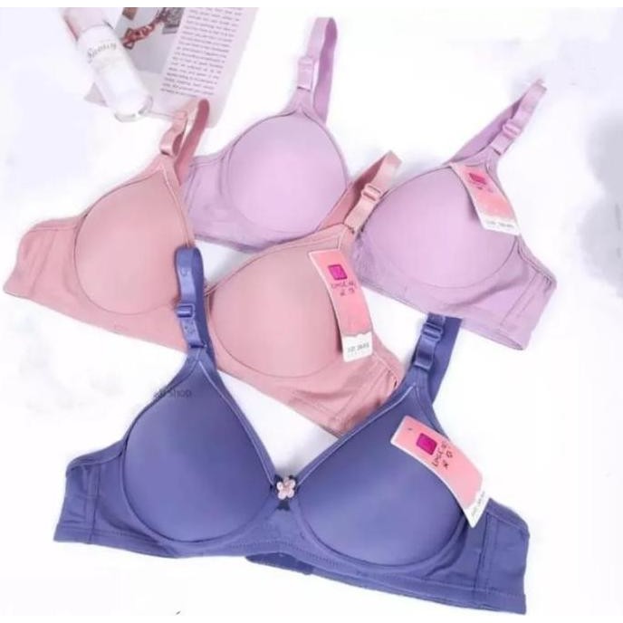 Hot Promo!, ( 3Pcs ) Bh Lingcau A5 Bh Busa Tanpa Kawat Kait 2 34-40