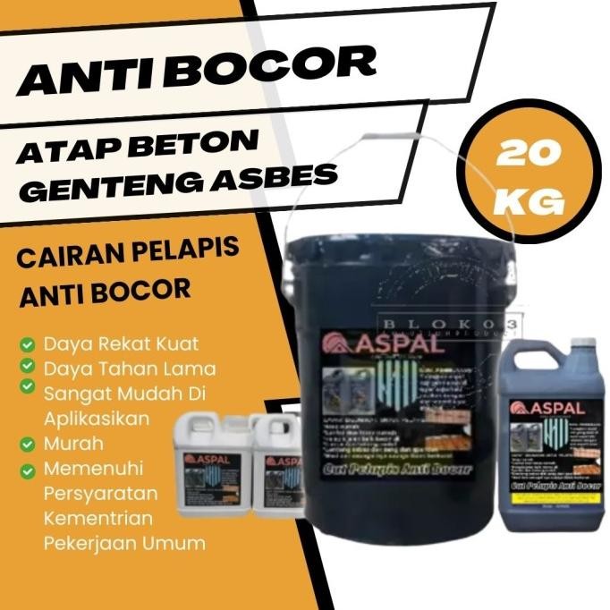 Cat Lapisan Anti Bocor Tembok Rumah Atap Genteng Asbes Material 20 Kg H85S