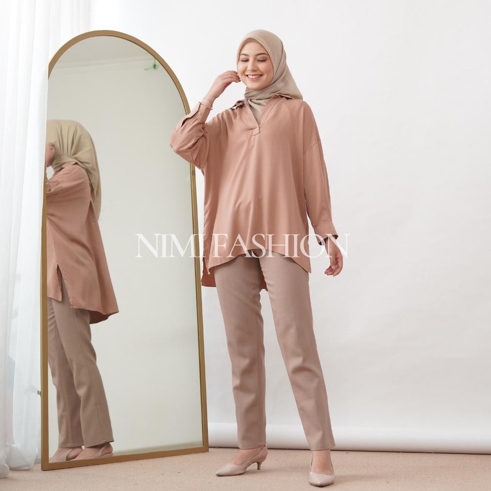Super Sale Blouse Oversize Nadine Blouse Wanita Muslim Premium Atasan Uniqlo Oversize Wanita Murah