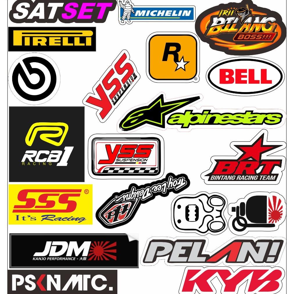 

Ew64 Stiker pack racing isi 120pcs bahan vynil anti air sudah cutting Terlaris