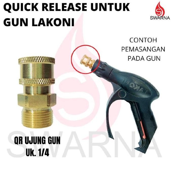 MALE M22 diameter 14 mm ke QR 1/4 Quick Release / Konektor Adaptor Jet Cleaner murah