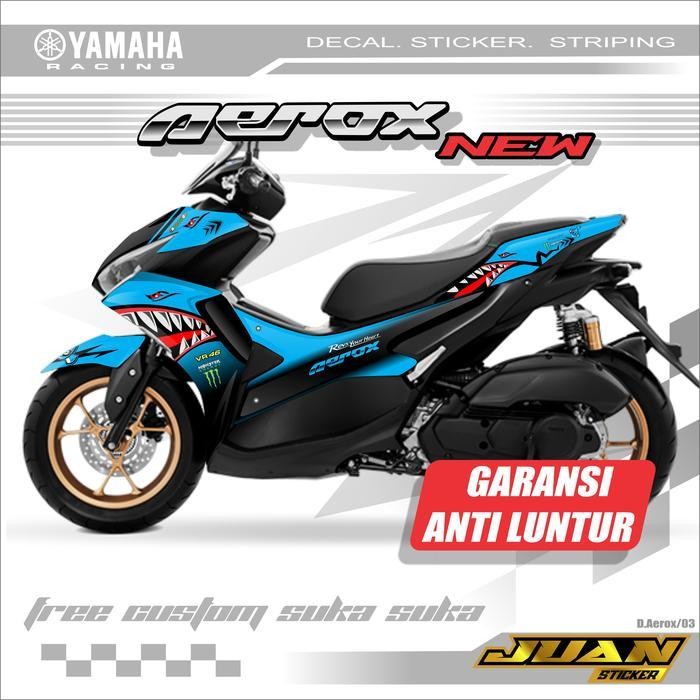 Decal Sticker Motor Aerox New Stiker Yamaha Aerox Full Body Motif Shark Terbaru Terlaris Desain Suka