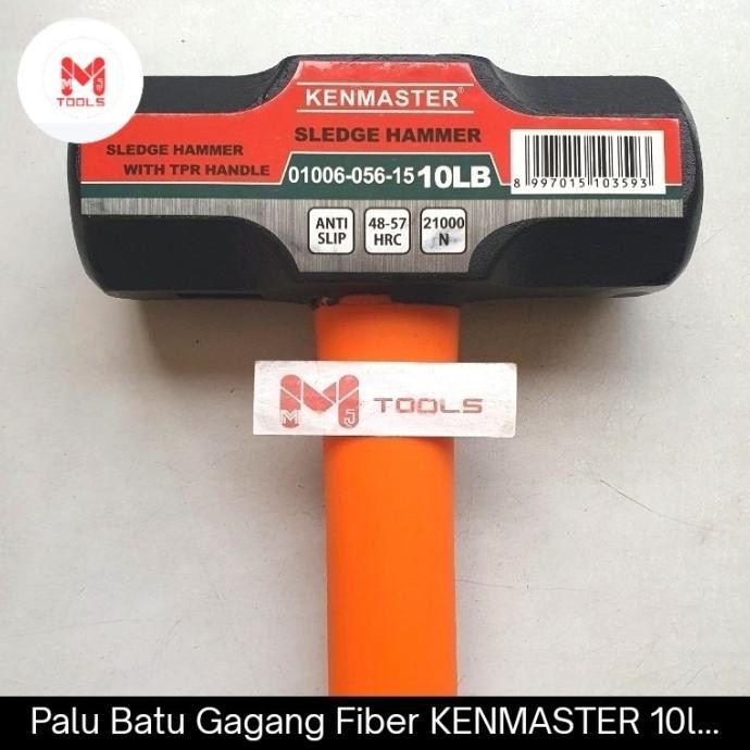Promo Palu Batu Gagang Fiber Kenmaster 10Lbs / 5 Kg - Kenmaster Palu Batu Gagang Fiber / Karet - Pal