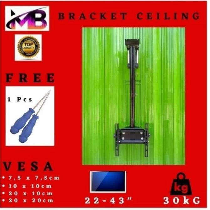 Produk bracket tv gantung / tv gantung / bracket tv gantung plafon 43" Quality