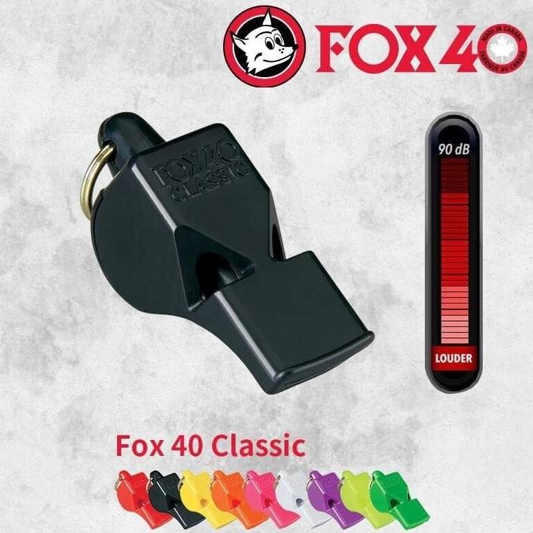 et-98 Peluit Pluit Whistle Fox40 / Fox 40 dan Tali untuk olahraga outdoor pramuka wasit burung Terla