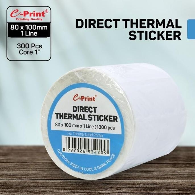 

Direct Thermal Sticker Label Barcode 80 x 100 mm E-PRINT (isi 300) murah