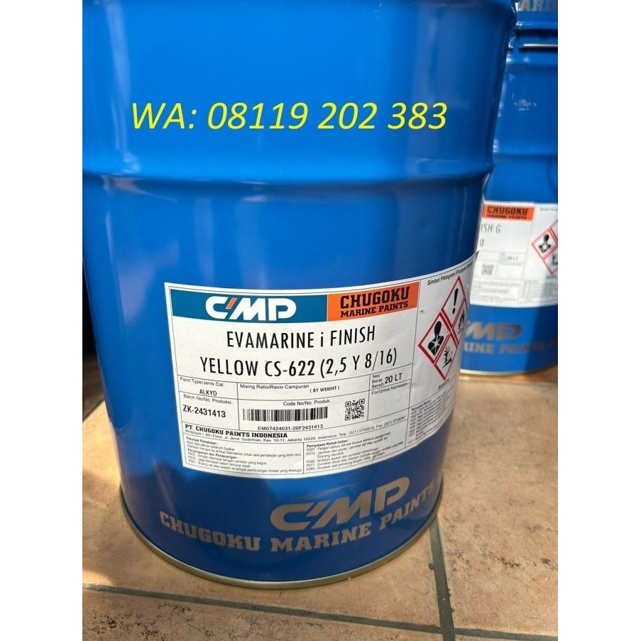 Miliki Chugoku Evamarine I Green 5G6/4.5 Alkyd Finish Paint 5L Munsell 5G 6/4.5