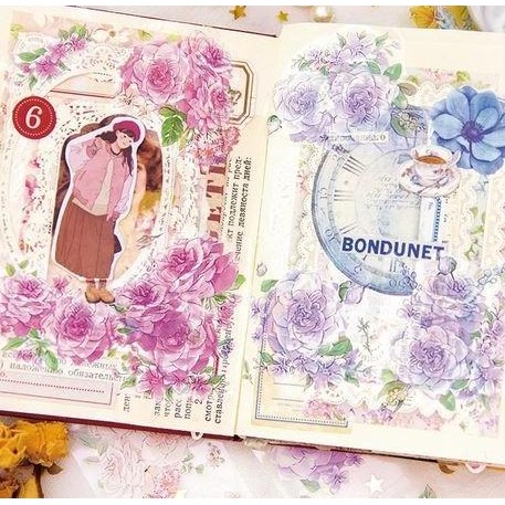 

Flower PET Sticker Roll - Stiker Roll Tema Bunga murah