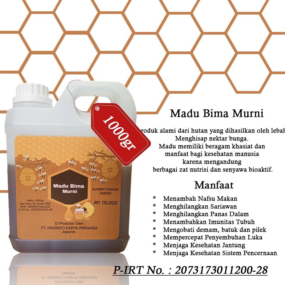 

Madu Asli Murni Nektar Multiflora / Madu Asli 100% Tanpa Campuran / Madu Bima Murni 1kg