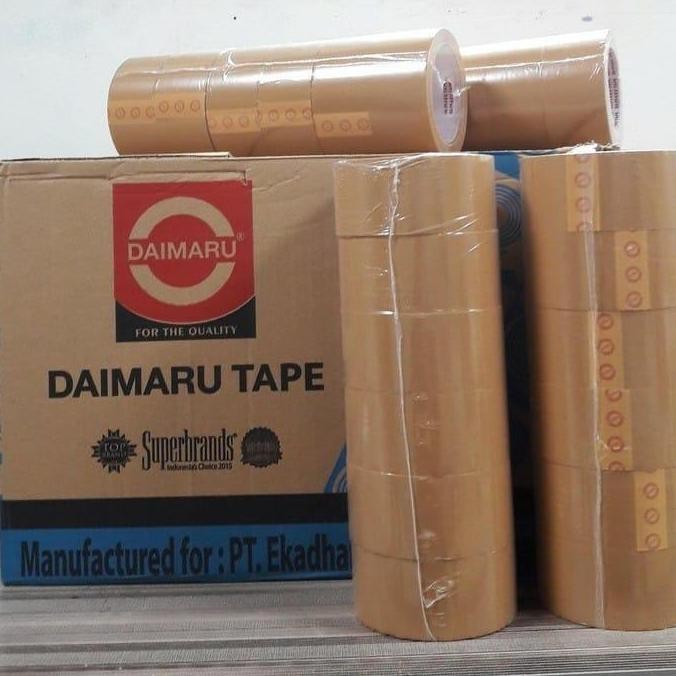 

6 Pcs Lakban Daimaru 48mm x 90 Yard Bening Coklat murah