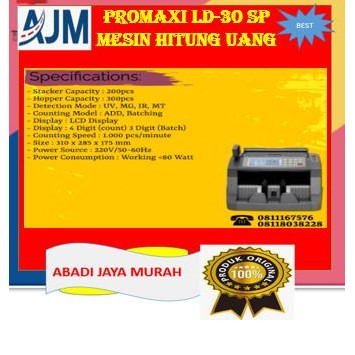 PROMAXI LD-30 SP MESIN HITUNG UANG