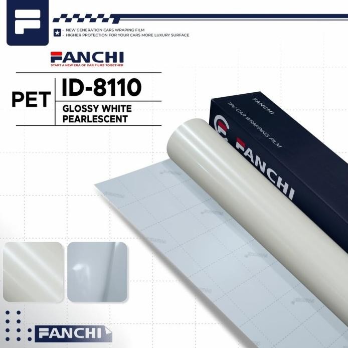 

ROLL 152CM Sticker FANCHI ID-8110 White Pearlescent PET 152CM ROLL murah
