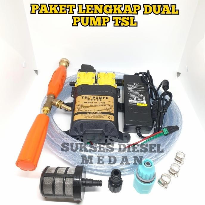PAKET LENGKAP Mesin Alat Cuci Mobil AC Motor Steam Mini DOUBLEPUMP