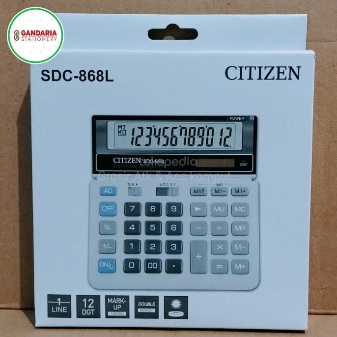 

Promo! Original Citizen Calculator Sdc-868L - Kalkulator Desktop Meja Kantor