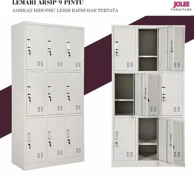 Murah Lemari Pakaian Multifungsi, Lemari Multi Pintu, Lemari Arsip, Lemari Penyimpanan Besi - Lemari