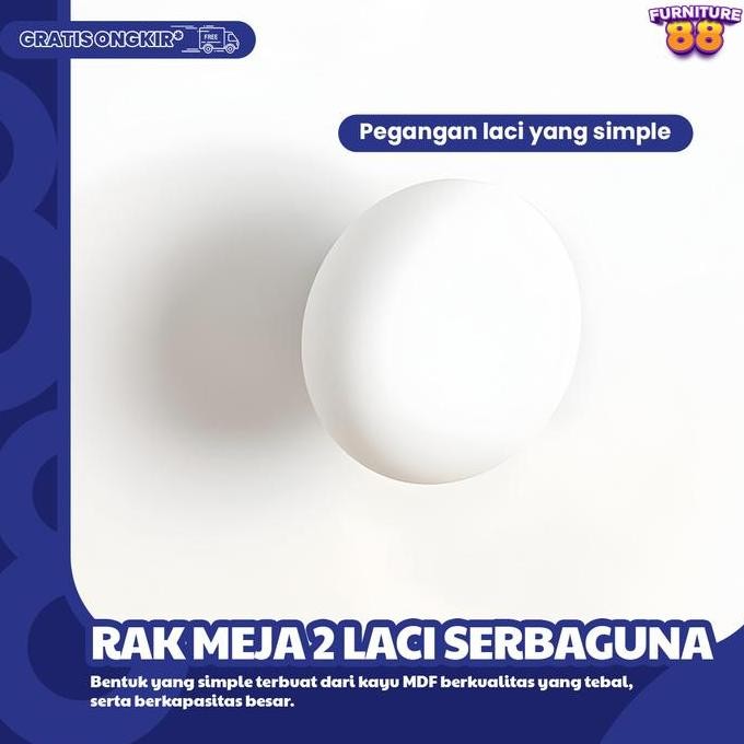 Grosir Furniture88 Rak Nakas Samping Tempat Tidur 2 Laci Rak Penyimpanan Meja Nakas Sisi Ranjang Bah